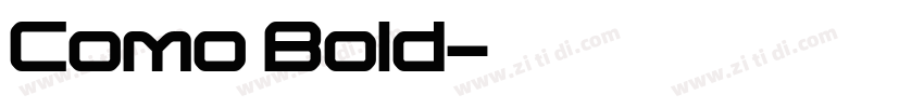 Como Bold字体转换